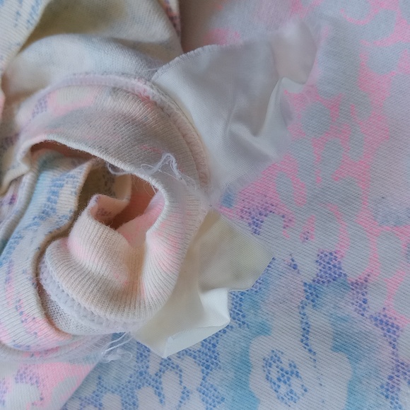 VINTAGE 90s Floral Print Tie-Up T-Shirt - Picture 6 of 6